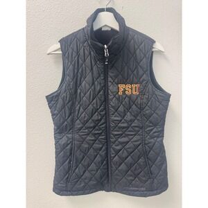 Free Country FSU Florida State Seminoles Quilted Vest Medium Black‎